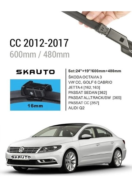 Volkswagen cc Ön Cam Muz Silecek Takımı (2012-2017)