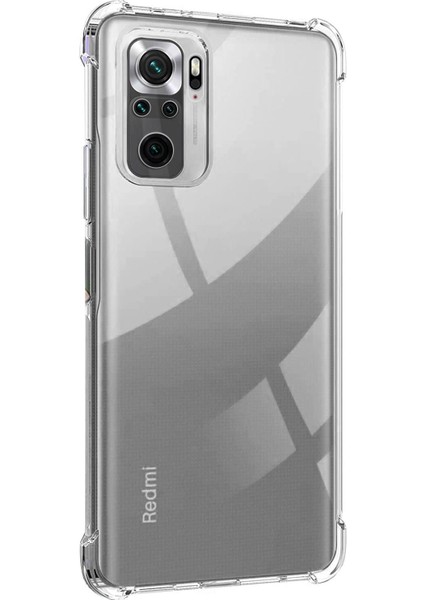 Xiaomi Redmi Note 10S Uyumlu Darbeye Emici Köşe Korumalı Kılıf Anti Şok Şeffaf Kapak