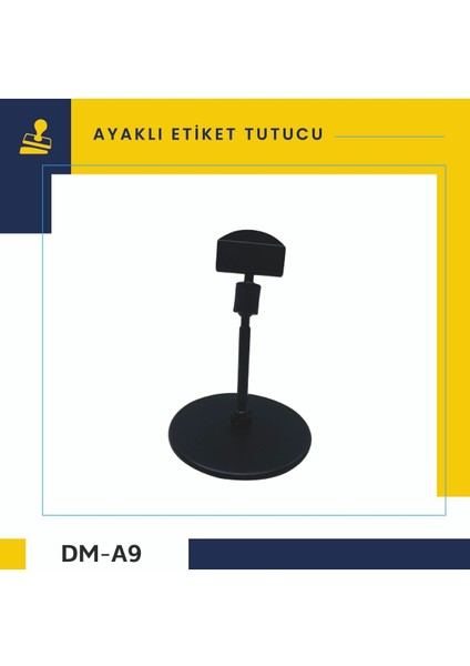 Plastik, Ayaklı Etiket Tutucu, Siyah 9 cm - 5 Adet fiyatları