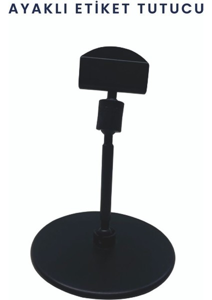 Plastik, Ayaklı Etiket Tutucu, Siyah 9 cm - 5 Adet modelleri