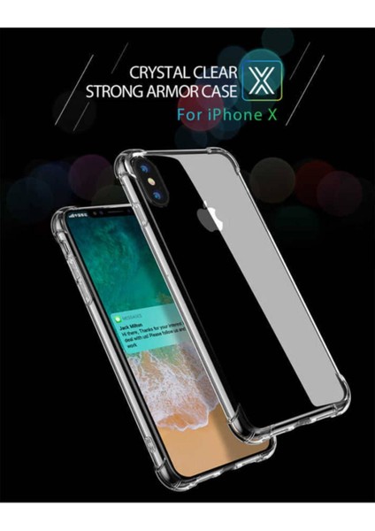Apple iPhone Xs Max Uyumlu Darbeye Dayanıklı Köşe Korumalı Kılıf Anti Şok Şeffaf Kapak fırsatları