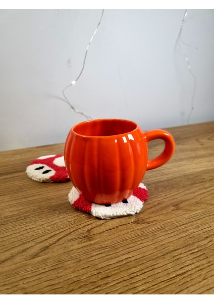 2’li Set El Yapımı Mantar Figürlü Panç Bardak Altlığı - Rotaly fiyatları