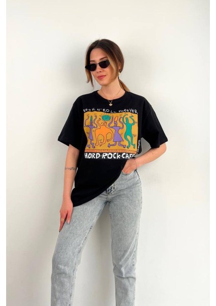 Hard Rock Baskılı Basic Kısa Kollu T-Shirt Siyah fiyatları