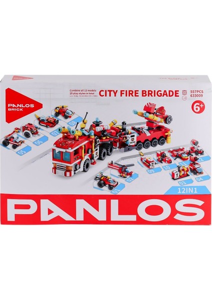 P633009 Panlos Şehir Itfaiyesi 557 Parça Blok Seti -Vagon Life