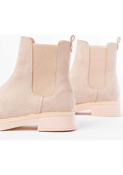 ZRİN-2137 Premium Bej Süet Lastikli Günlük Kadın Bot indirimleri