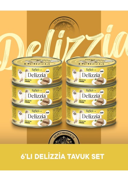 Plus Delizzia Yetişkin Tavuklu Pate Kedi Maması 6X85 Gram fiyatları