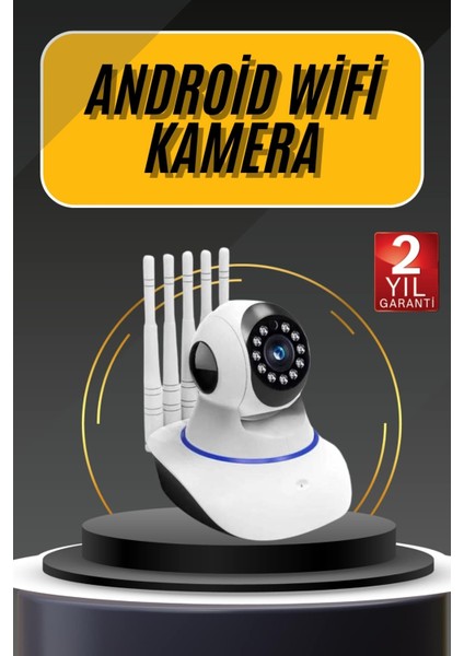 Akıllı Gece Görüşlü Sensörlü Wifi Kamera Telefondan Takip Edilebilir - ME001W-51M669