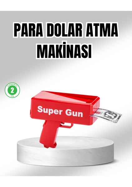 Super Money Gun Para Saçma Tabancası Yüksek Atış Güçlü Kırmızı Model - ME001W-51UAY9