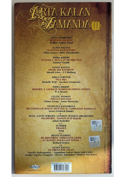 Arta Kalan Zamanda Ertuğrul Özkök Seslendiren Selçuk Yöntem Çift CD Kitapçık Mevcuttur (Orijnal Dönem Baskı Cd) fiyatları