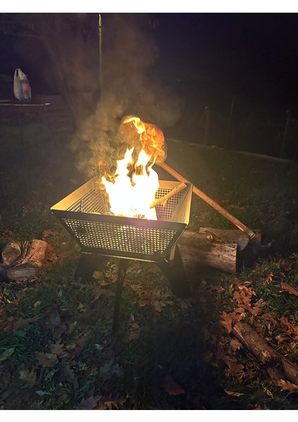 Ateş Çukuru Portatif Hafif Estetik Görünüm Katlanır Çanta Hediyeli Ateş Çukuru indirimleri