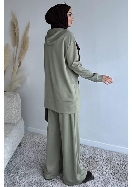 Kapüşonlu Tunik Pantolon Tesettür Ikili Takım P-00019332 modelleri