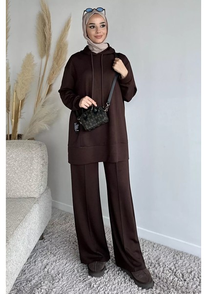 Kapüşonlu Tunik Pantolon Tesettür Ikili Takım P-00019332