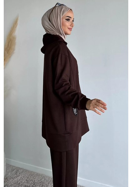 Kapüşonlu Tunik Pantolon Tesettür Ikili Takım P-00019332 modelleri