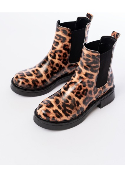 ZRİN-2137 Premium Leopar Lastikli Günlük Kadın Bot