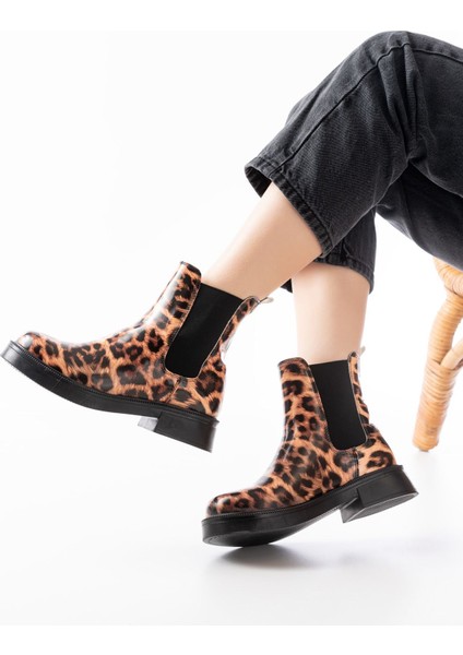 ZRİN-2137 Premium Leopar Lastikli Günlük Kadın Bot fırsatları