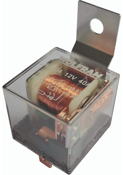 Röle Çift Platinli Şeffaf 4 Uçlu Eco 12V 5 Adet - Wolfram 63204