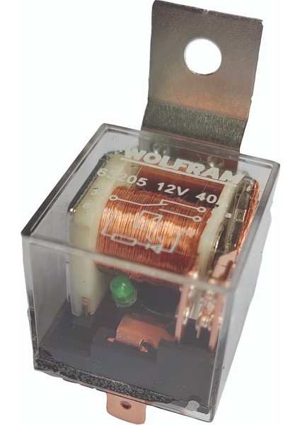 Röle Çift Platinli Şeffaf 5 Uçlu Eco 12V 5 Adet - Wolfram 63205