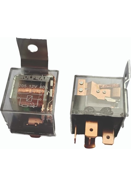 Röle Çift Platinli Şeffaf 5 Uçlu Eco 12V 5 Adet - Wolfram 63205 fiyatları