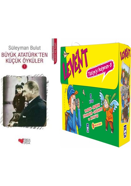Büyük Atatürk'ten Küçük Öyküler 1 (Süleyman Bulut) ve Levent Türkiyeyi Geziyorum 3 Set - (5 Kitap)