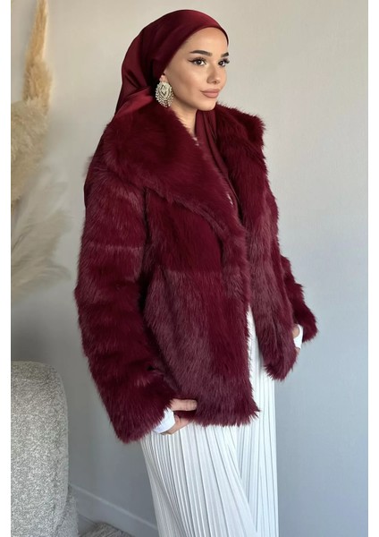 Iç Astarlı Çift Cepli Kürklü Tesettür Mont P-00019456 modelleri