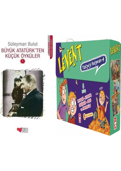 Büyük Atatürk'ten Küçük Öyküler 1 (Süleyman Bulut) ve Levent Türkiyeyi Geziyorum 4 Set - (5 Kitap)