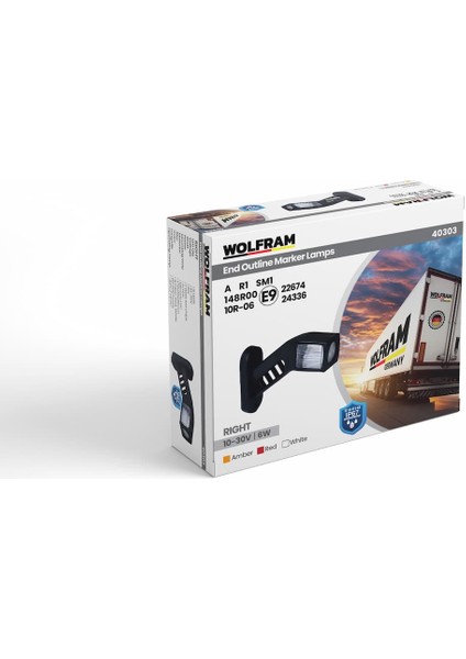 Dorse Boynuz Lamba Orta Desenli Sağ E Belgeli - Wolfram 40303 fiyatları