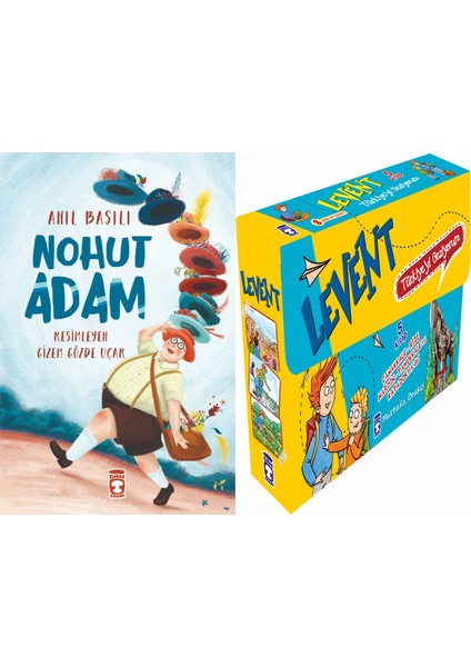 Nohut Adam (Anıl Basılı) ve Levent Türkiyeyi Geziyorum 1 Set - (5 Kitap)