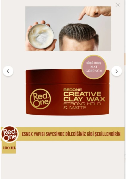 Mucizevi Tarak Dalga ve Hacim Veren Düz Saç Şekillendirme Tarağı + Redone Creative Clay Wax 100 ml fırsatları