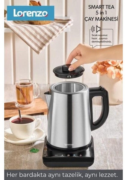 Smart Tea 5 In 1 Konuşan Çay Makinesi Inox