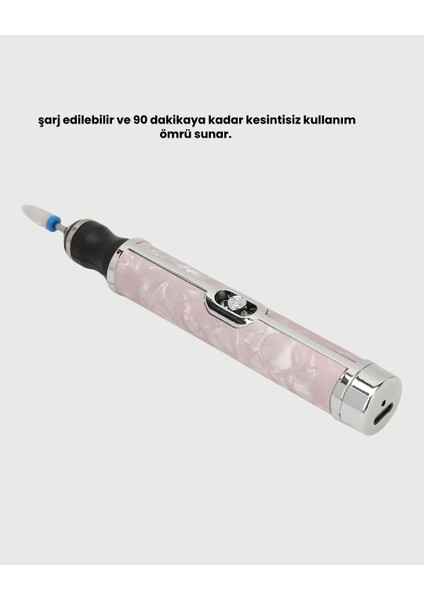 Taşınabilir Elektrikli Tırnak Törpüsü 500 Mah USB Şarjlı Manikür Cihazı modelleri