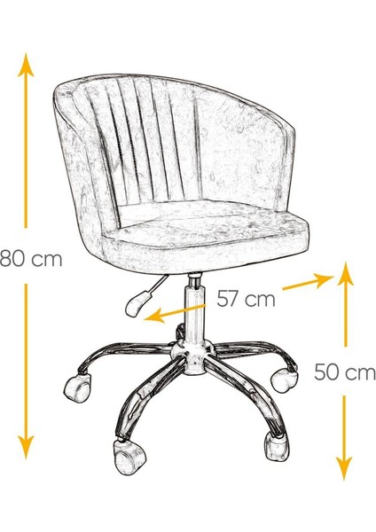 Defne Beyaz Ayaklı Çalışma Sandalyesi Çocuk Bilgisayar Sandalyesi (Ayarlanabilir)