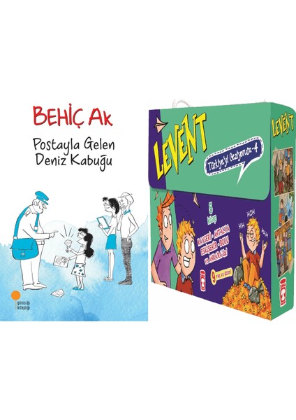 Postayla Gelen Deniz Kabuğu (Behiç Ak) ve Levent Türkiyeyi Geziyorum 4 Set - (5 Kitap)