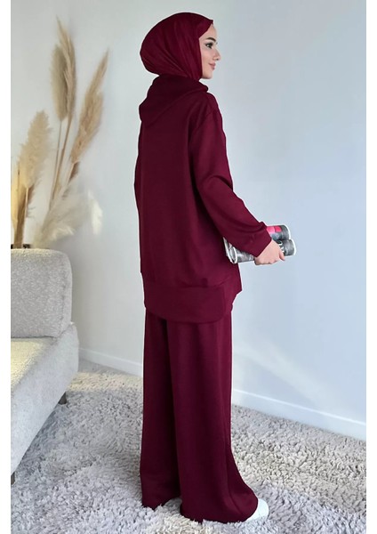 Kapüşonlu Tunik Pantolon Tesettür Ikili Takım P-00019332 modelleri