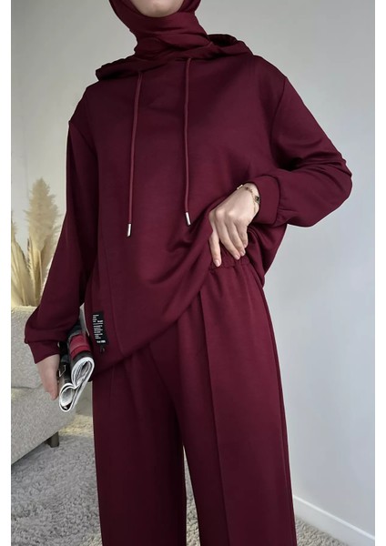 Kapüşonlu Tunik Pantolon Tesettür Ikili Takım P-00019332 fırsatları