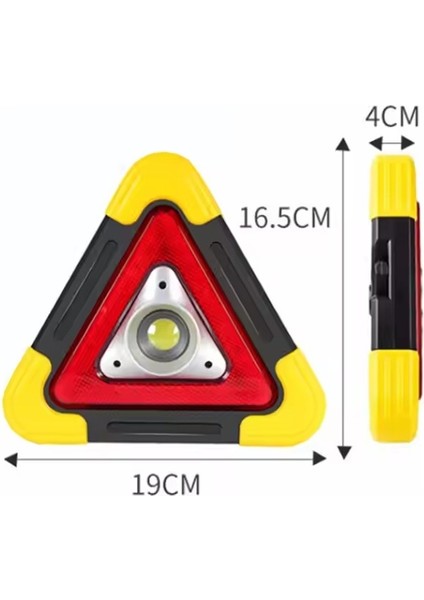 Şarjlı Üçgen Uyarı Lambası - 500 Lümen Cob LED Çalışma Işığı, Acil Durum ve Tamir Lambası modelleri