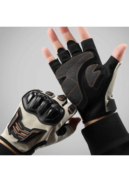 Unisex Korumalı Yarım Parmak Premium Motorsiklet Eldiveni fiyatları
