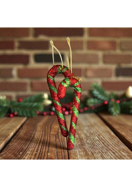 Simli Baston Şeker Yılbaşı Süs Seti (2'li) fiyatları