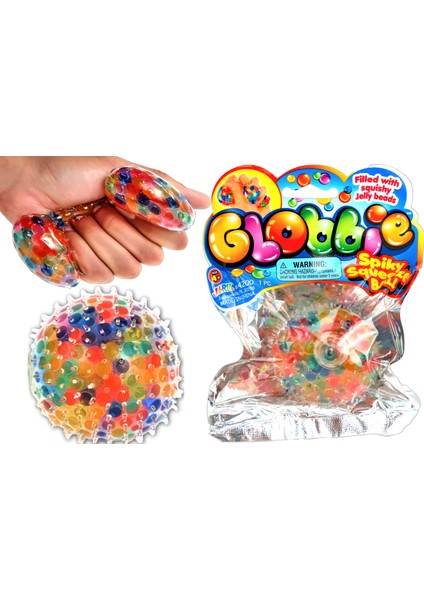 Globbie Renkli Stres Topu, Jöle Boncuk Dolgulu, Sıkılabilir Duyusal Oyuncak modelleri