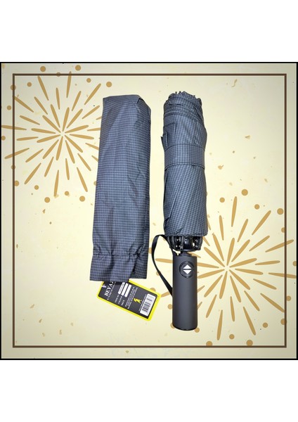 Renkli Fiber Gövde Tam Otomatik 10 Telli Rüzgar Dayanıklı Şemsiye