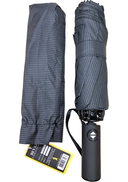 Renkli Fiber Gövde Tam Otomatik 10 Telli Rüzgar Dayanıklı Şemsiye modelleri