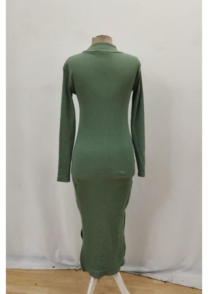 Balıkçı Yaka Midi Kaşkorse Elbise - Çağla fırsatları