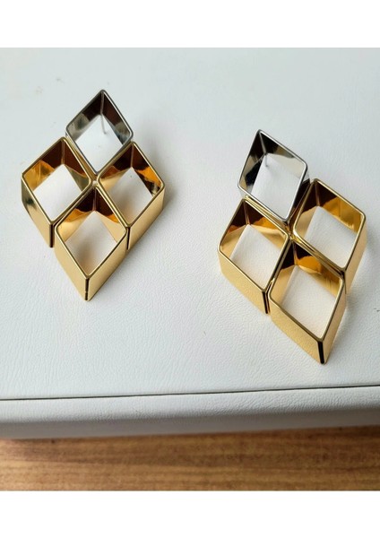 Çift Renk Bijuteri Küpe