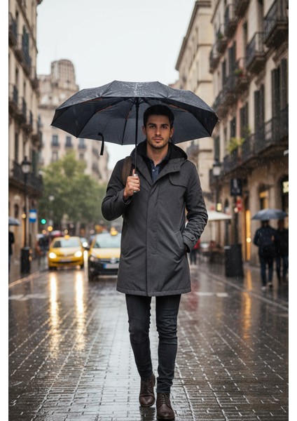 Siyah Renkli Tam Otomatik Katlanabilir Iç Içe Girebilen Şemsiye fiyatları