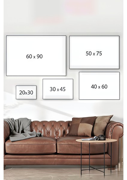 Tren Garı Modern Kanvas Tablo %100 Pamuk Dokulu Tuval Manzaralı Tablo