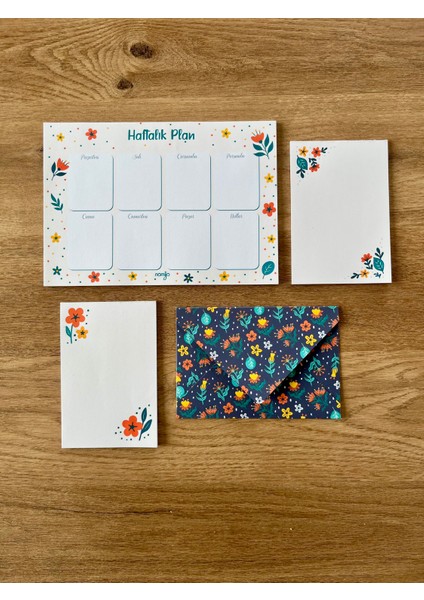 Planlayıcı Set Desenli 50 Yp. + Zarf