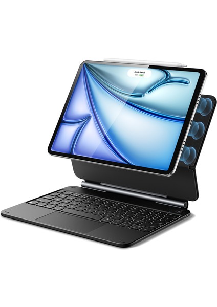 iPad Air 11" (M3/M4/M5)-Pro 11"(4/3/2/1. Nesil)-Air (5/4. Nesil) Rebound Manyetik Klavyeli Kılıf