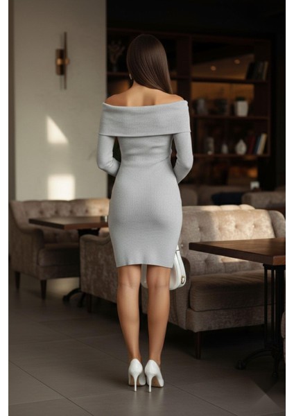 Madonna Yaka Fitilli Elbise Gri fiyatları