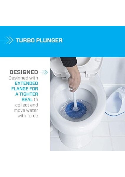 Mr. 440436 Turbo Piston ve Kase Fırça Caddy Set (Beyaz/mavi, 2)