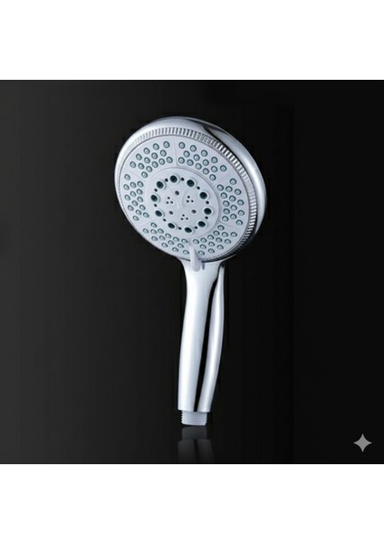 Grande 5 Fonksiyonlu Banyo El Duş Başlığı Su Tasarruflu Masaj Etkili El Duşu Banyo Duş Başlığı Krom Paslanmaz Tepe Duşu