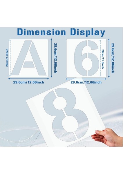 Tekrar Kullanılabilir Büyük Harf ve Sayı Boyama Şablonu 28CM 36 Adet fiyatları